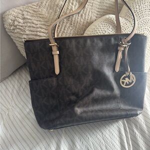 Michael Kors Dark Brown Jet Set Tote Bag